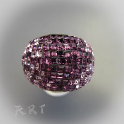 Сребърен дамски пръстен с камъни Swarovski R-326